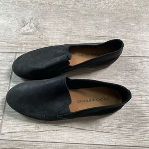 Lucky Brand black suede flats